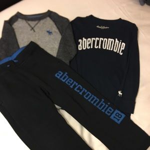Abercrombie kids shirts and sweat-pant.